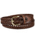 Фото #1 товара Men's Hand-Laced Braided Belt, Created for Macy's