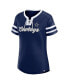 Women's Navy Dallas Cowboys Original State Lace-Up T-shirt