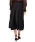 Women's A-line Side-Zip Satin Midi Skirt