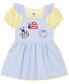 ფოტო #3 პროდუქტის Toddler Girls Check Jersey T-shirt Chambray Embroidered Jumper Set