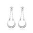 Fashion silver earrings with zircons AGUP2287