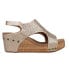 Фото #1 товара Corkys Carley Rhinestone Studded Wedge Womens Gold Casual Sandals 30-5316-CCRY