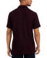 Фото #2 товара Men's Slub Pique Textured Short-Sleeve Camp Collar Shirt, Created for Macy's