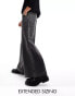 Фото #1 товара ASOS DESIGN extreme wide leg jeans with contrast green stitch in washed black