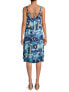 NIC+ZOE Women's Summer Solstice Dress in Blue Multi Size L