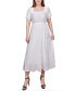 ფოტო #5 პროდუქტის Missy Short Sleeve Tiered Midi Dress