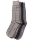 Men's Crew Length Microfiber Dress Socks, Assorted Patterns, Pack of 4