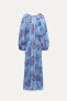 Фото #3 товара Платье-туника из ткани рами с принтом — zw collection ZARA