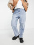 Фото #4 товара Simply Be high waisted straight leg jeans in light blue wash