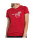 ფოტო #2 პროდუქტის Women's Premium Word Art T-Shirt - Horse Breeds