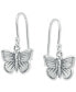 ფოტო #3 პროდუქტის Textured Butterfly Drop Earrings, Created for Macy's