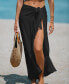 Women's Sheer Ruffled Maxi Cover-Up Sarong