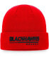 Фото #3 товара Men's Chicago Blackhawks Authentic Pro Locker Room Cuffed Knit Cap