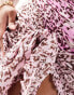 Фото #4 товара Vero Moda Curve lettuce edge graduated sarong skirt in pastel lavender leopard print