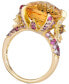 Crazy Collection® Multi-Gemstone (11 ct. t.w.) & Vanilla Diamond (1/4 ct. t.w.) Statement Ring in 14k Gold