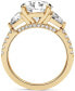 ფოტო #5 პროდუქტის Certified Lab Grown Diamond Round Three Stone Bridal Set (4-1/4 ct. t.w.) in 14k Gold