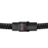 SECTOR Herren Armband BANDY BR. BLK BRAIDED LEATHER BLK+RG TAG