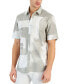 ფოტო #1 პროდუქტის Men's Painted Blocks Regular-Fit Stretch Printed Button-Down Shirt, Created for Macy's