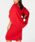 ფოტო #3 პროდუქტის Plus Size Ruched Cape Dress