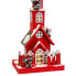 Фото #3 товара Новогоднее украшение Красный Деревянный дом 17 x 18 x 56 cm