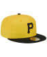 Фото #4 товара Men's Gold, Black Pittsburgh Pirates 2023 City Connect 59FIFTY Fitted Hat