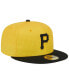 Men's Gold, Black Pittsburgh Pirates 2023 City Connect 59FIFTY Fitted Hat Gold, Black, 6 7/8 - фото #4