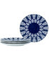 Фото #1 товара Bluefjord Floral 4 Piece Coupe Salad Plates Set, Service for 4