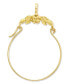 ფოტო #1 პროდუქტის 14k Gold Charm Holder, Polished Floral Charm Holder