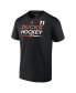 Фото #3 товара Men's Trevor Zegras Black Anaheim Ducks Authentic Pro Prime Name and Number T-shirt