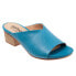 Фото #2 товара Softwalk Parker S2003-462 Womens Blue Wide Leather Heeled Sandals Shoes 6.5