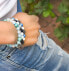 Beaded bracelet made of lava stone and howlite MINK48 / 17