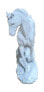 Skulptur Pferd Weiß Marmoroptik