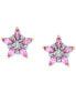 Фото #2 товара Серьги Macy's Pink Sapphire & Diamond Starflower