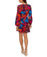 ფოტო #2 პროდუქტის Women's Floral-Print Smocked-Waist Dress