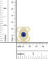 ფოტო #3 პროდუქტის Cubic Zirconia Lab-Grown Blue Spinel (1/3 ct. t.w.) Evil Eye Ring in 14k Gold-Plated Sterling Silver