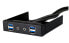 Фото #1 товара SilverStone FP32-E - Parallel - USB 3.2 Gen 1 (3.1 Gen 1) - Audio in - Auoio out - Black - 101.6 mm - 120 mm
