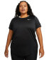 ფოტო #1 პროდუქტის Plus Size Active Dri-FIT Women's Short-Sleeve Logo T-Shirt