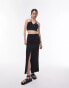 Фото #4 товара Topshop co-ord tie detail ruched front top in black