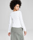 ფოტო #2 პროდუქტის Women's Square-Neck Long-Sleeve Top, Created for Macy's