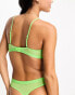 Фото #3 товара Calvin Klein Future Shift high waist thong with contrast logo waistband in lime green