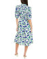 Gracia Flower Print Midi Dress Women's Blue S