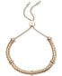ფოტო #1 პროდუქტის Gold-Tone Herringbone Chain Slider Bracelet