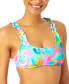 ფოტო #3 პროდუქტის Salt & Cove Juniors' Swirl-Print Ruffle-Strap Bikini Top, Created for Macy's