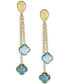 ფოტო #1 პროდუქტის Amethyst Clover Drop Earrings (5-1/10 ct. t.w.) in Gold Over Sterling Silver (Also Available in Blue Topaz (4 ct. t.w), Made in Italy)