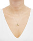 ფოტო #4 პროდუქტის Peridot (2-1/5 ct. t.w.) & Diamond (1/20 ct. t.w.) Cushion 18" Pendant Necklace in 14k Gold