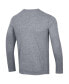 Men's Heather Gray Distressed Dallas Stars Tri-Blend Dual-Stripe Long Sleeve T-shirt