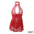 Фото #3 товара Nova Open Back Babydoll and Thong Red