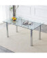 Фото #2 товара Glass Dining Table, 63" x 35.4", Modern Style