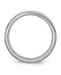 Stainless Steel Brushed and Polished 6mm Grooved Edge Band Ring