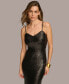 ფოტო #3 პროდუქტის Women's V-Neck Sequin Gown